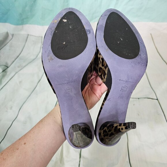 DONALD J PLINER Feigel Leopard Print Heels Slides~Size 11 M - Picture 11 of 11